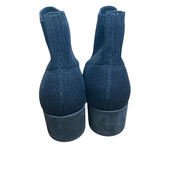 NWOB Eileen Fisher Leather and Canvas Black Bootie Sz 9 - Picture 3 of 3